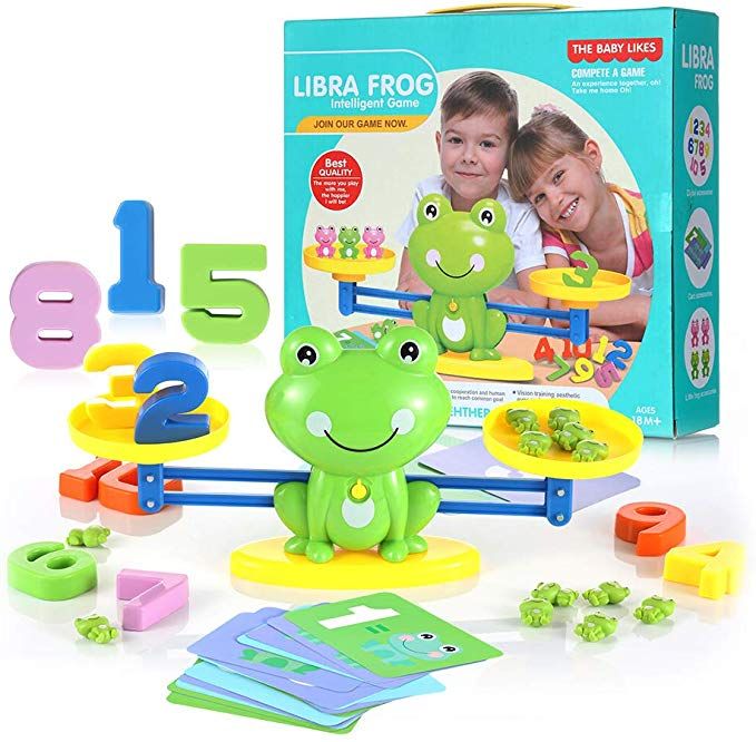 Icnow 82 Pack Balance Math Game Early Education Toy Frog Balance Scale 