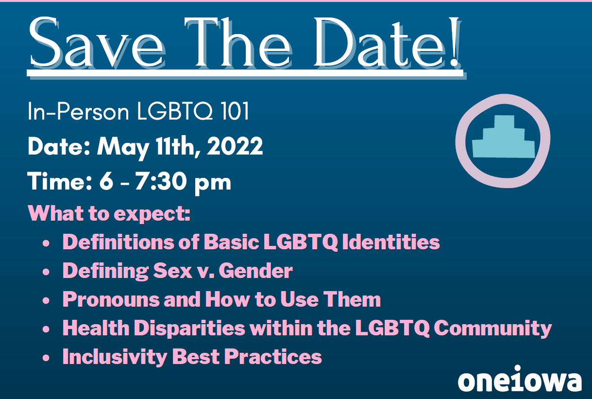 Save the Date for LGBTQ101 program