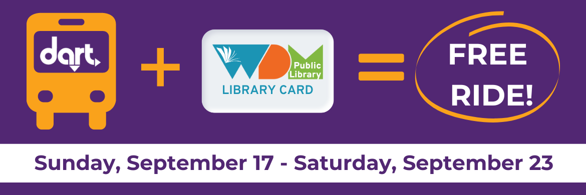 Read and Ride DART Free on September 17