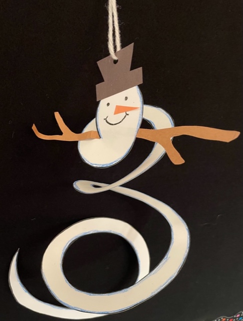spiral snowman craft