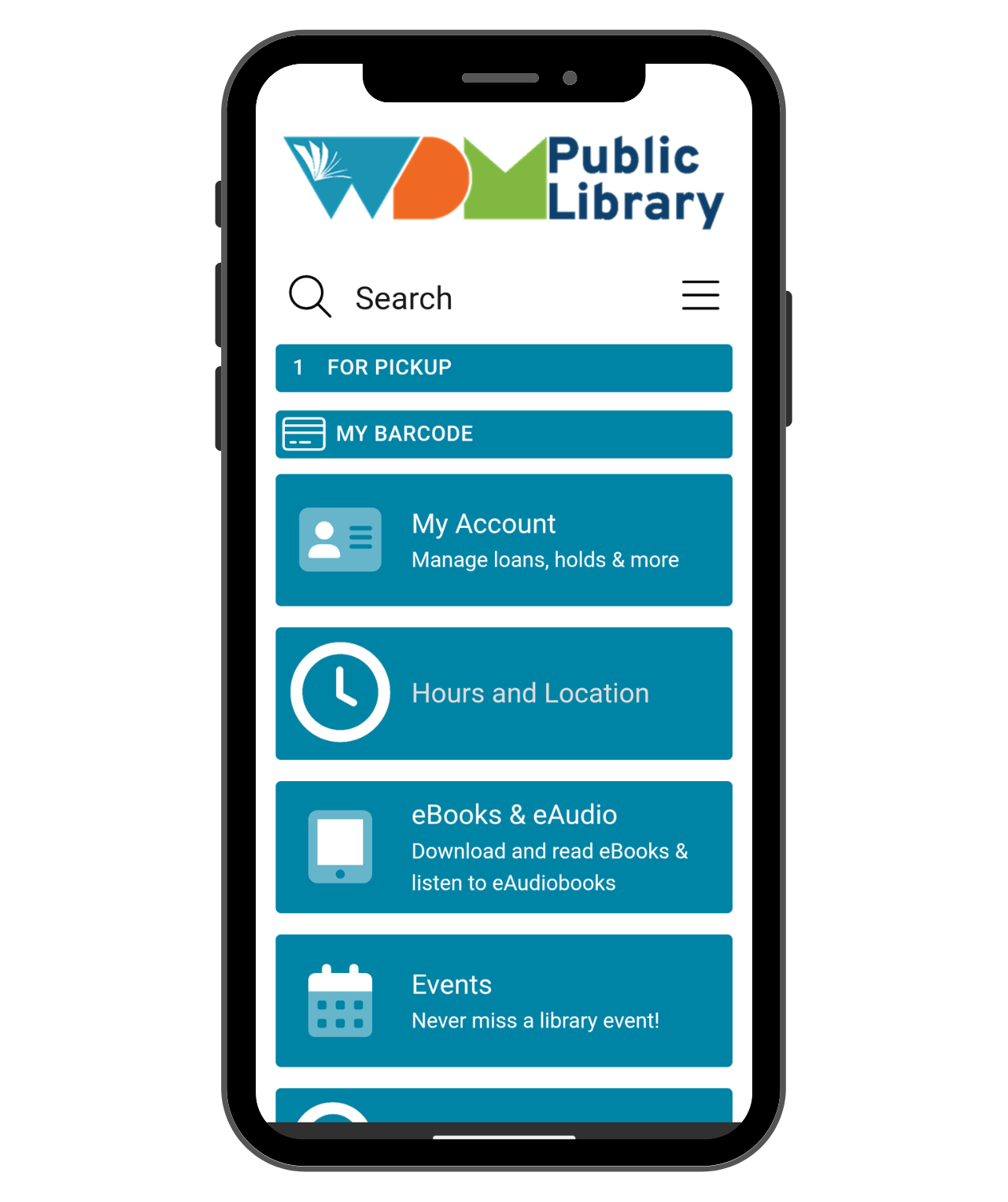New Mobile App Homepage