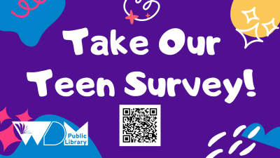 teen survey image with QR code