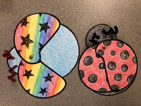 two ladybugs