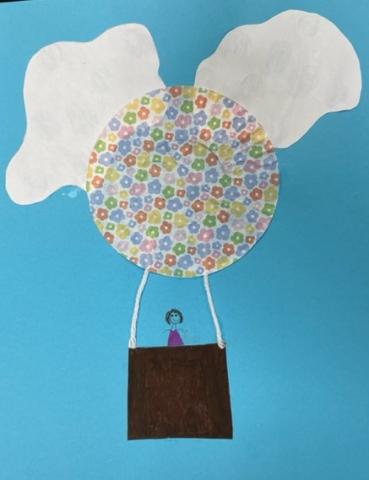 cupcake liner hot air balloon