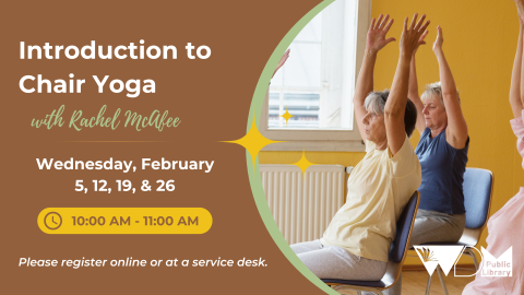 people stretching; date/time of program