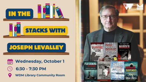 Photo of Jodeph LeValley; date/time of program