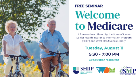 photo of man and woman; date and time of program