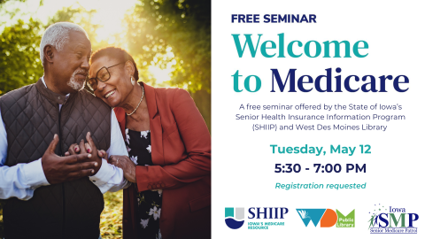 photo of man and woman; date and time of program