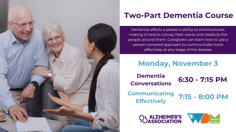 3 people together; time/date of program