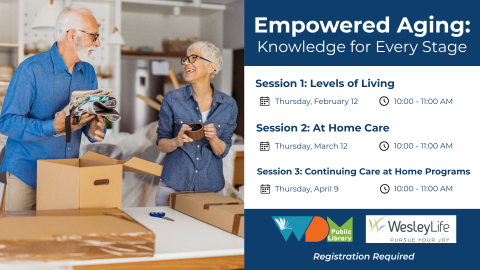 photo of man and woman; dates and times of programs