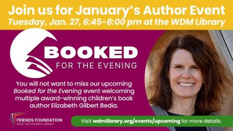 Booked for the Evening with author Elizabeth Gilbert Bedia