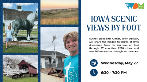 photos of Tyler Sullivan; description/date/time of program