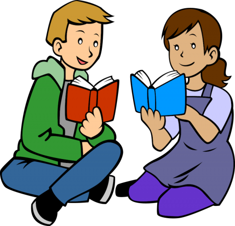 picture of two children reading