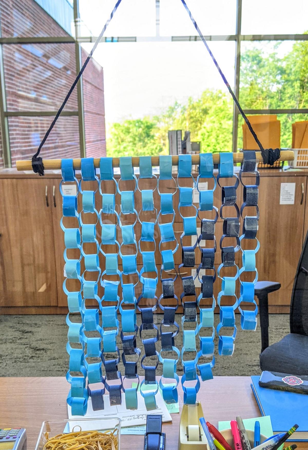 paper chain wall hanging