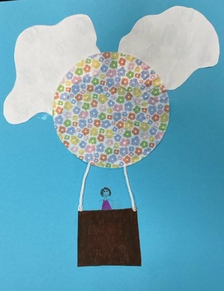 cupcake liner hot air balloon