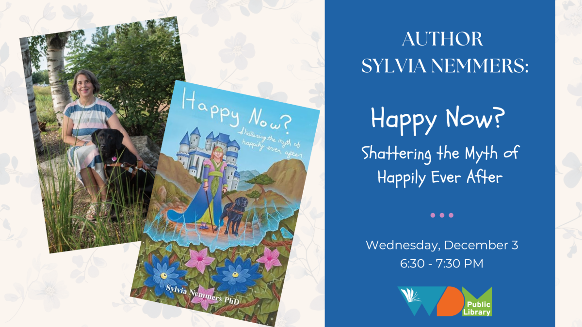 photo of Sylvia Nemmers; date/time of program