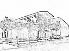 West Des Moines Public Library building sketch